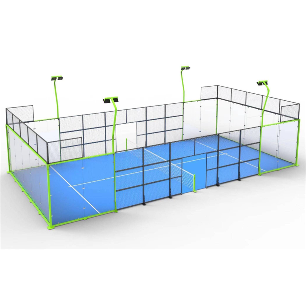 Padel Court 2024 New 10x20m Panoramic Padel Courts With 12mm Glass Factory Price Single Paddle Tennis Court Commercial Multi-sports Courts