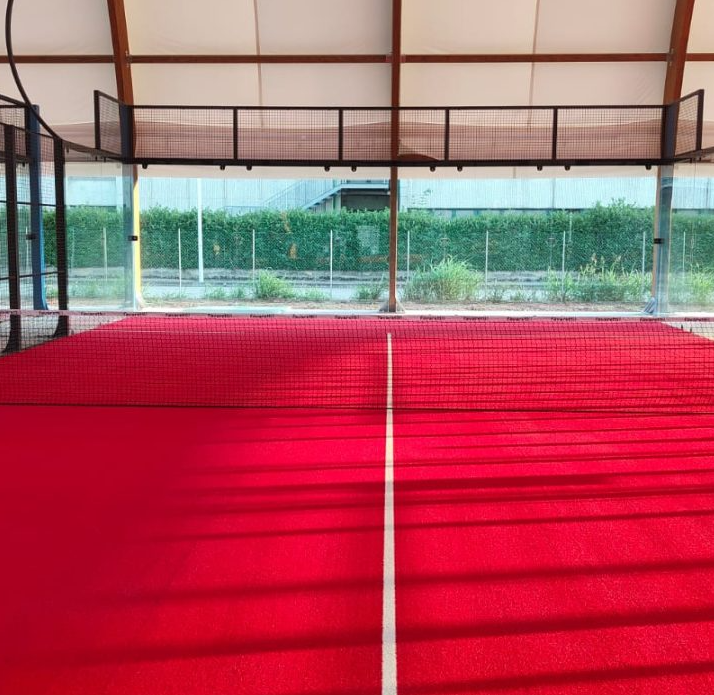 Indoor Panoramic Padel Tennis Court Supplier Artificial Grass  Customized Padel Tennis Court